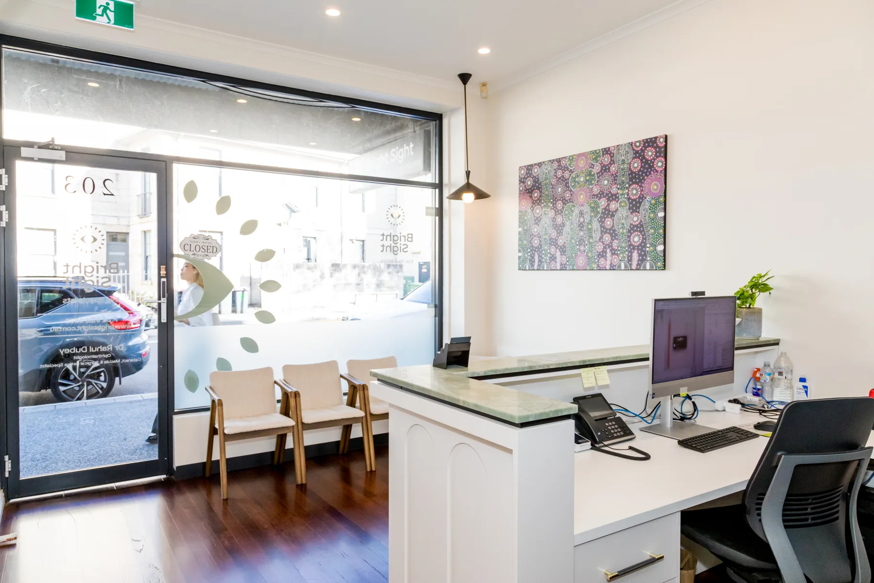 Welcoming Bright Sight clinic entrance and reception