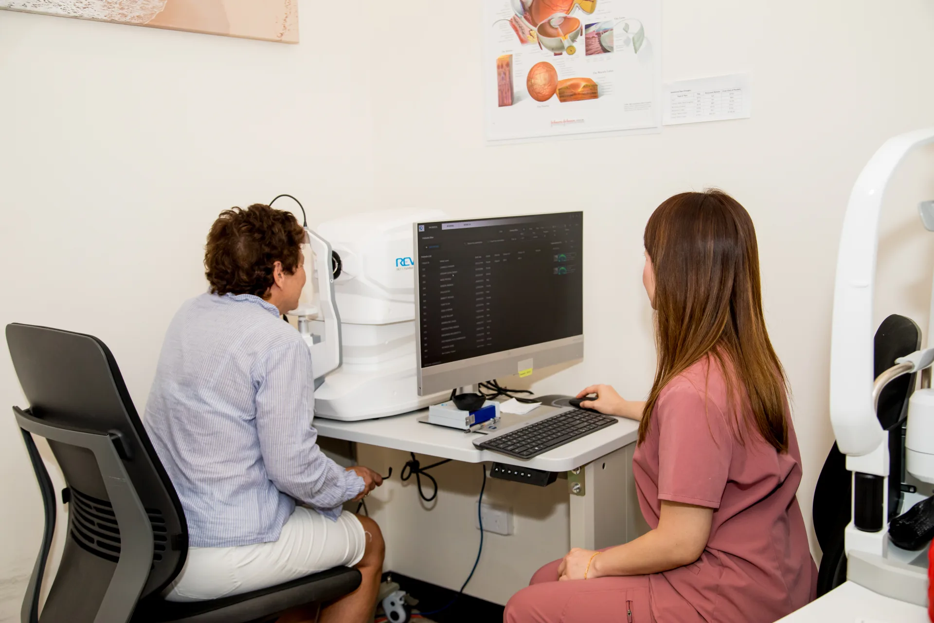 Specialist eye examination and clinical care
